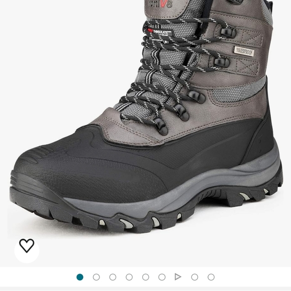 NORTIV 8 Men\'s Rubber Sole Winter Ski Boots Waterproof Insulated Size #13 main image 10